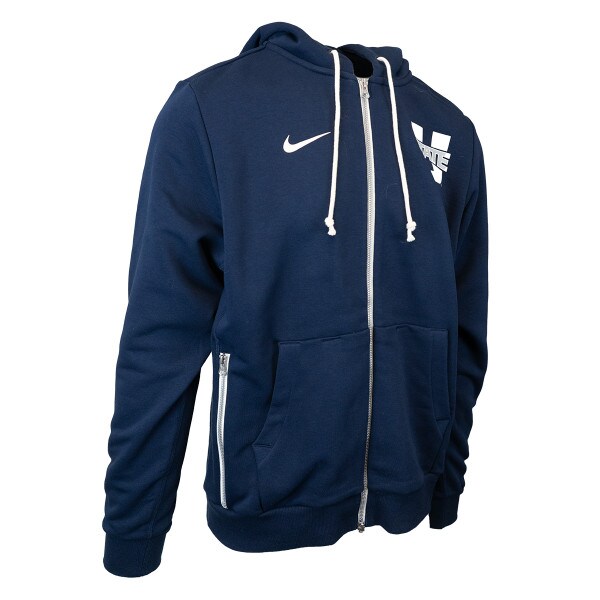 Nike Men's U-State Zip Up Sweatshirt navy blue